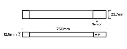 SycamoreLED 12V Auto LED Drawer Lights – Infrared Sensor | 360–960mm | Stainless Steel | 4000K