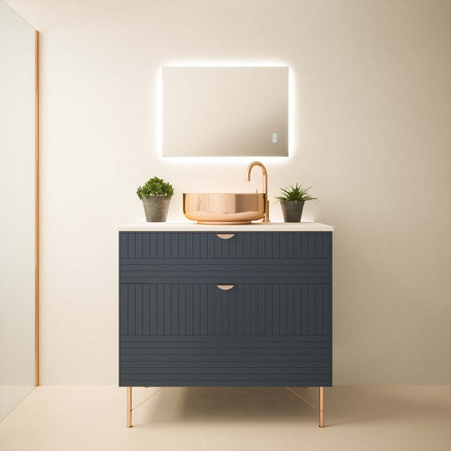 Ambient Glow Backlit LED Mirror 700x500mm | Tunable White, Dimmer & Demister