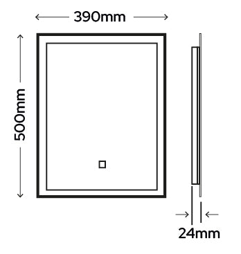Florence Tunable LED Mirror | 800x600mm | Demister & Touch Control | IP44 | SycamoreLED