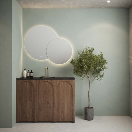 Lumière Dual Round LED Mirror | Tunable White | Demister | 1200x900mm