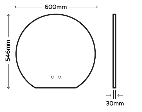 Halo Radiance Backlit Round LED Mirror | Tunable White | Dimmer & Demister | 600mm or 800mm