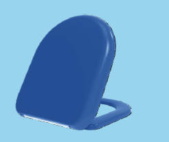 Euroshowers Rainbow D-One Soft Close Toilet Seat | 5 Colours | Duroplast | D-Shape