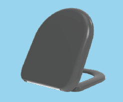 Euroshowers Rainbow D-One Soft Close Toilet Seat | 5 Colours | Duroplast | D-Shape