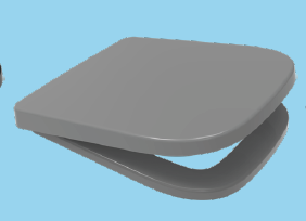 Euroshowers V20 Square D-Shape Soft Close Toilet Seat | 5 Colours | Duroplast | 434mm