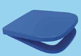 Euroshowers V20 Square D-Shape Soft Close Toilet Seat | 5 Colours | Duroplast | 434mm