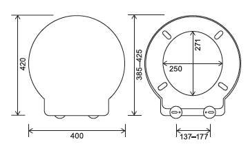 Euroshowers Round Soft Close Toilet Seat | Duroplast | 5 Colours | 420mm