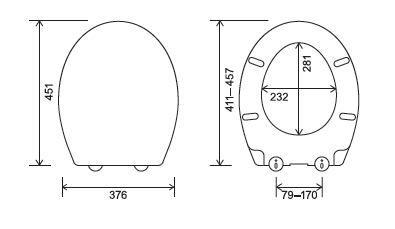 Euroshowers Opal One Universal Soft Close Toilet Seat | White Duroplast | SKU 83311