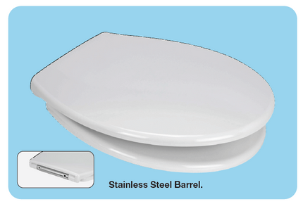 Euroshowers Ettan Soft Close Toilet Seat | White Duroplast | Standard Shape | SKU 83510