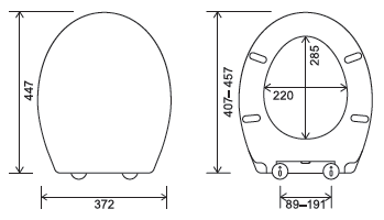 Euroshowers Slimlux Slim Soft Close Toilet Seat | White Duroplast | Standard Shape | SKU 87910