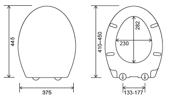 Euroshowers Pearl Toilet Seat | White Duroplast | Standard Shape | Bottom Fix | SKU 84210