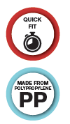 Euroshowers Pearl Toilet Seat | White Polypropylene | Standard Shape | Bottom Fix | SKU 84010