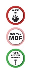 Euroshowers MDF Wood Effect Toilet Seat | 10 Wood Finishes | Top & Bottom Fix | 445mm