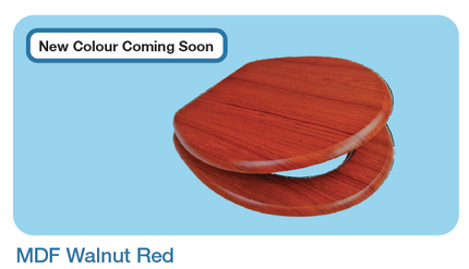 Euroshowers MDF Wood Effect Toilet Seat | 10 Wood Finishes | Top & Bottom Fix | 445mm