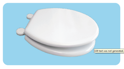 Euroshowers MDF Value Toilet Seat | White | Bottom Fix | SKU 82010