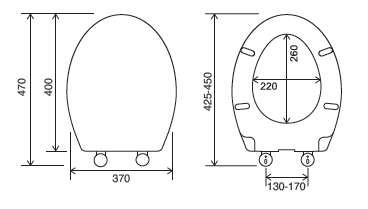 Euroshowers MDF Value Toilet Seat | White | Bottom Fix | SKU 82010