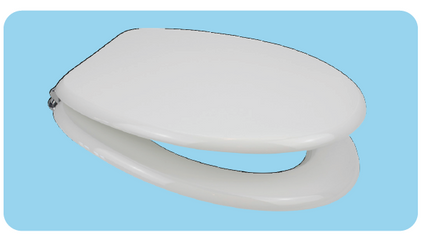 Euroshowers MDF Antibacterial Toilet Seat | Lacquered | Chrome Hinges | Top & Bottom Fix | SKU 82995