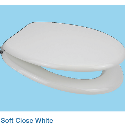 Euroshowers MDF Soft Close Toilet Seat | 4 Finishes | Adjustable | Top & Bottom Fix | 445mm
