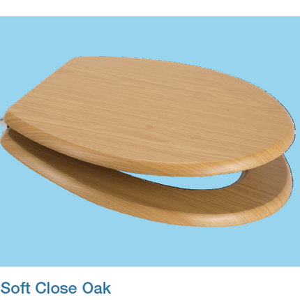 Euroshowers MDF Soft Close Toilet Seat | 4 Finishes | Adjustable | Top & Bottom Fix | 445mm