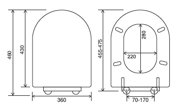 Euroshowers MDF Soft Close Toilet Seat | Quick Release | D-Shape | 4 Finishes | SKU 82793