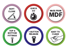 Euroshowers MDF Soft Close Toilet Seat | Quick Release | D-Shape | 4 Finishes | SKU 82793
