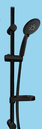 Euroshowers SilverJet 3-Spray Shower Slide Rail Set | 740mm Rail | Chrome or Black | Soap Dish | SKU 53820