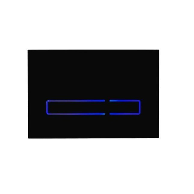 Roper Rhodes Sensor Dual Flush Plate - Black Glass | Touch-Activated with LED Indicator