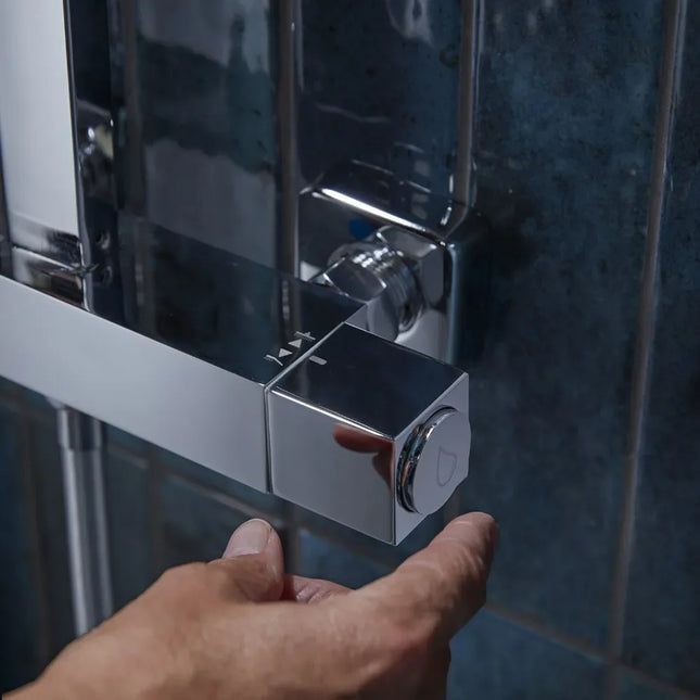 Roper Rhodes Spirit Push Button Dual Function Thermostatic Bar Shower System with 200mm Overhead