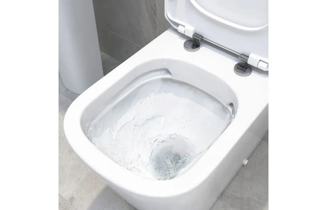 Linden Rimless Close Coupled Fully Shrouded Short Projection WC with Soft Close Seat - White | Lifetime Guarantee