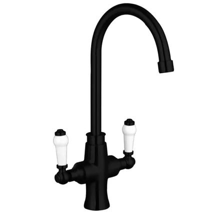 Trisen Rura Two Handle Kitchen Sink Mixer Tap | Chrome, Black, Brushed Brass & Nickel