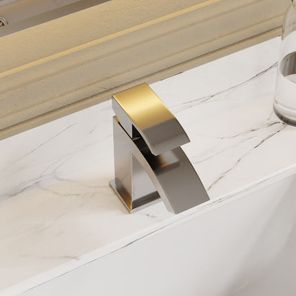 Nuie Vibe Mini Basin Mixer Tap & Push-Button Waste | Chrome | 137mm