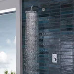Tavistock Axiom Single Function Push Button Concealed Shower System with Overhead | SAX2377