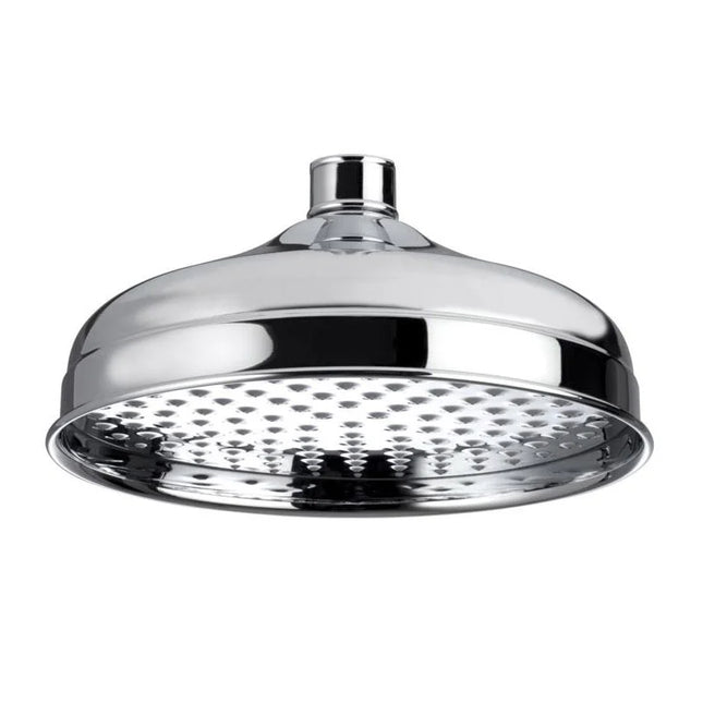 Kartell 200mm Traditional Fixed Overhead Shower Head | Chrome Brass