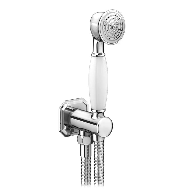 Traditional Outlet Elbow – Chrome | Wall Bracket, 1.5m Hose & Handset Kit