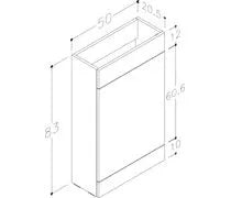 Kansas 900mm L-Shape Bathroom Furniture Pack - Basin Unit & WC Unit