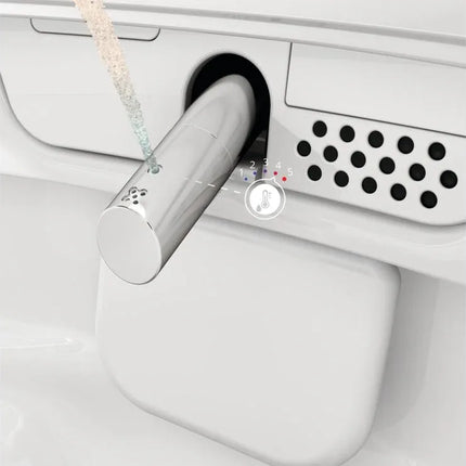 VitrA V-Care Prime Rimless Smart Toilet - White Wall-Hung Bidet WC