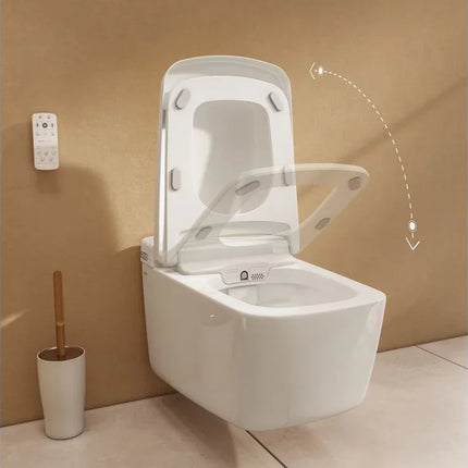VitrA V-Care Prime Rimless Smart Toilet - White Wall-Hung Bidet WC