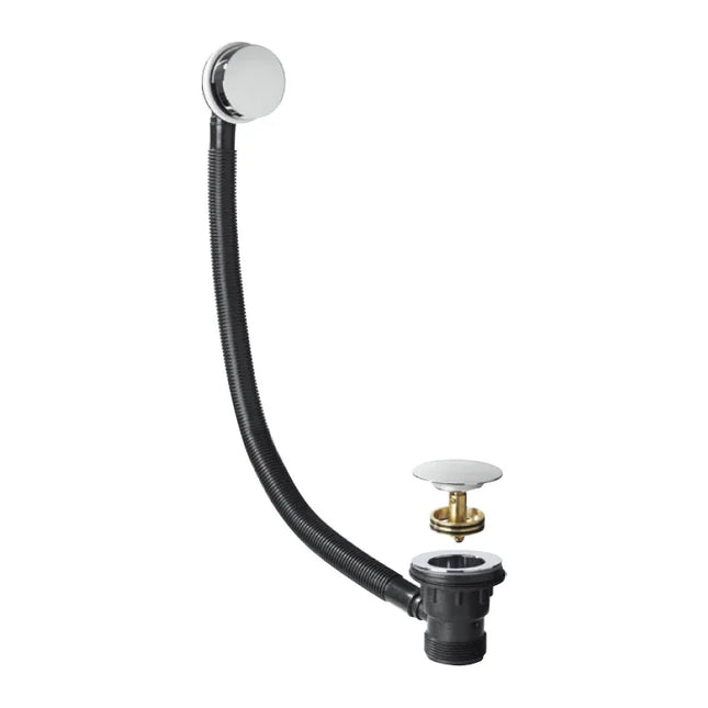 Kartell Easyclean Sprung Plug Bath Waste Chrome - Removable Clicker Plug