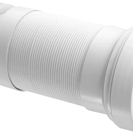 McAlpine F26R Straight Flexible WC Pan Connector 410mm | 97-107mm Inlet x 110mm Outlet