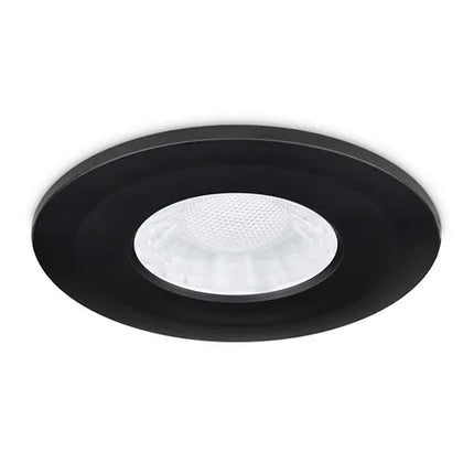 Fire-Rated LED Downlight Switchable 3.5W/5W 3000K/4000K/5700K with Bezel Black