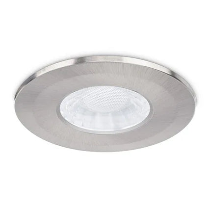 Fire-Rated LED Downlight Switchable 3.5W/5W 3000K/4000K/5700K with Bezel Brushed Nickel