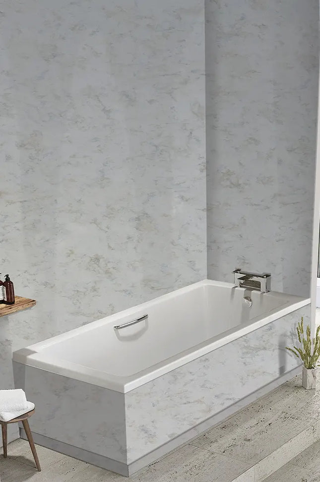 DuraPanel 7000 Series Light Marble Gloss Shower Wall Panel | 2420 × 1185 × 12mm