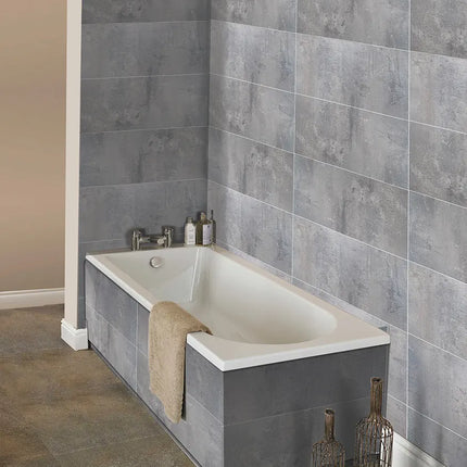 DuraPanel 5000 Taupe Cement Matt Tile-Effect Shower Panel | 2420 × 600 × 11mm