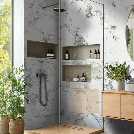 DuraPanel 5000 Series Calacatta Marble Gloss Shower Wall Panel | 11mm