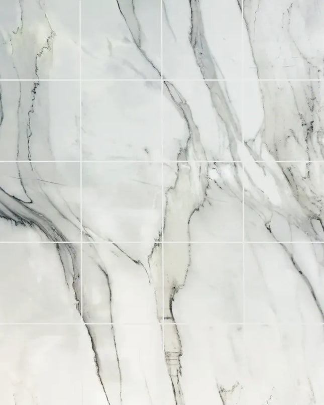 DuraPanel 7000 Series Carrara Marble Matt Tile Effect Wall Panel | 2420 × 600 × 12mm