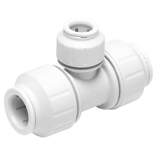 JG Speedfit 22mm x 22mm x 15mm Reducing Tee Push-Fit Fitting (PEM3022AW)