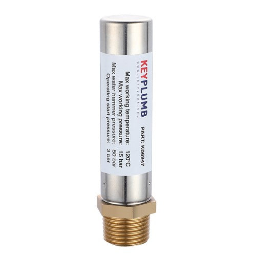 Key Plumb Mini Rester Water Hammer Arrestor | Compact | Stops Banging Pipes