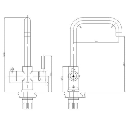 Keyplumb Boiling Water Tap | Instant 98°C | Chrome, Black & Brushed Brass | Boiler & Filter Included