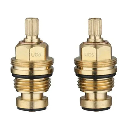 Replacement Tap Cartridges 1/2" Standard Pair - Hot & Cold Valves with Metal Finder Tool UC5