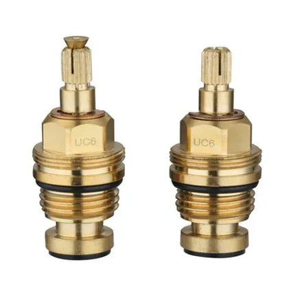 Replacement Tap Cartridges 1/2" Standard Pair - Hot & Cold Valves with Metal Finder Tool UC6