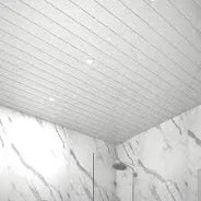 Neptune 200mm x 2600mm PVC Wall / Ceiling Panel - Moderna White Gloss/silver(Pack of 5)